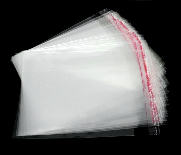 무료 shipping-200Pcs 지우기 자체 접착 인감 비닐 봉투 비즈 보석 선물 포장 12x9 cm m0837